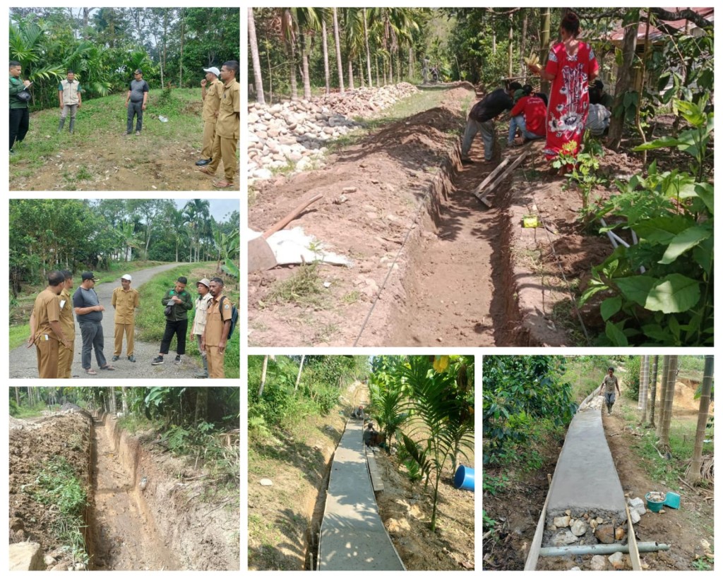pengerjaan kegiatan pemabngunan jalan rabat beton wilayah perkebunan kampung wehnidurin tahun 2025